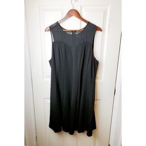 Forever 21+ Fit & Flare Black Dress with Mesh
